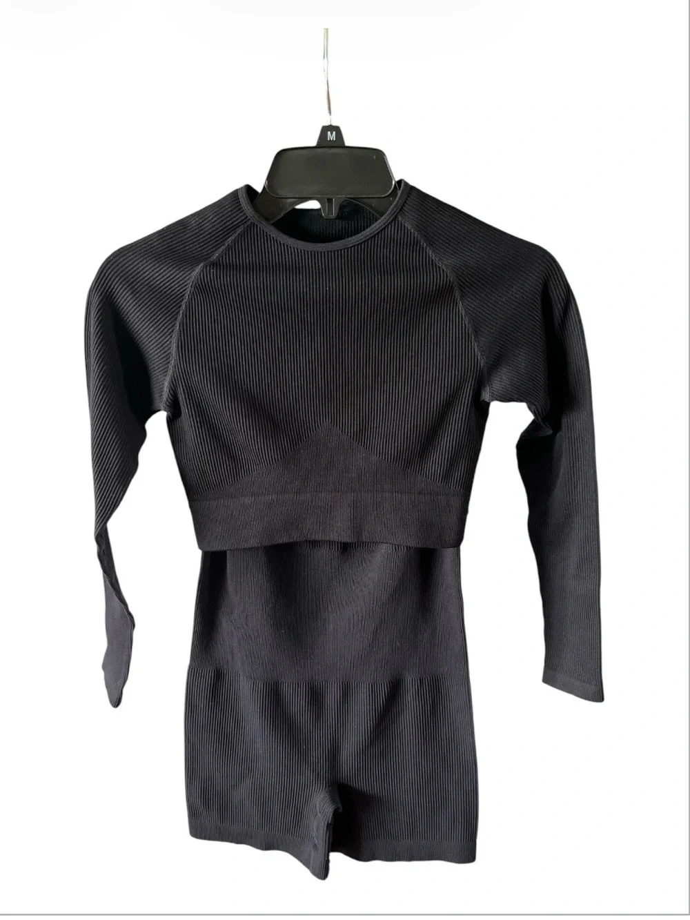 Navy Ribbed Tank and Long Sleeve Set